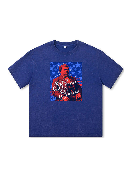 Ace Jolun. Robert Smalls Patriot Washed Tee - Royal Blue