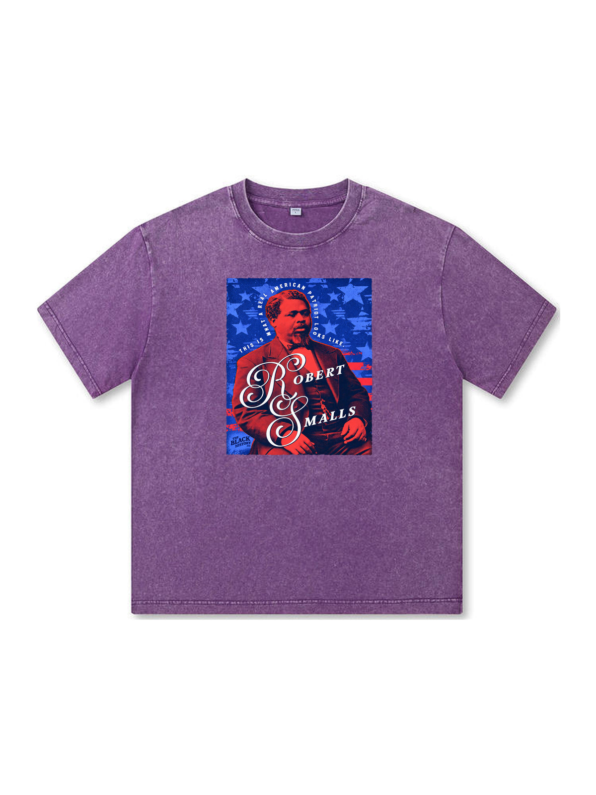 Ace Jolun. Robert Smalls Patriot Washed Tee - Purple