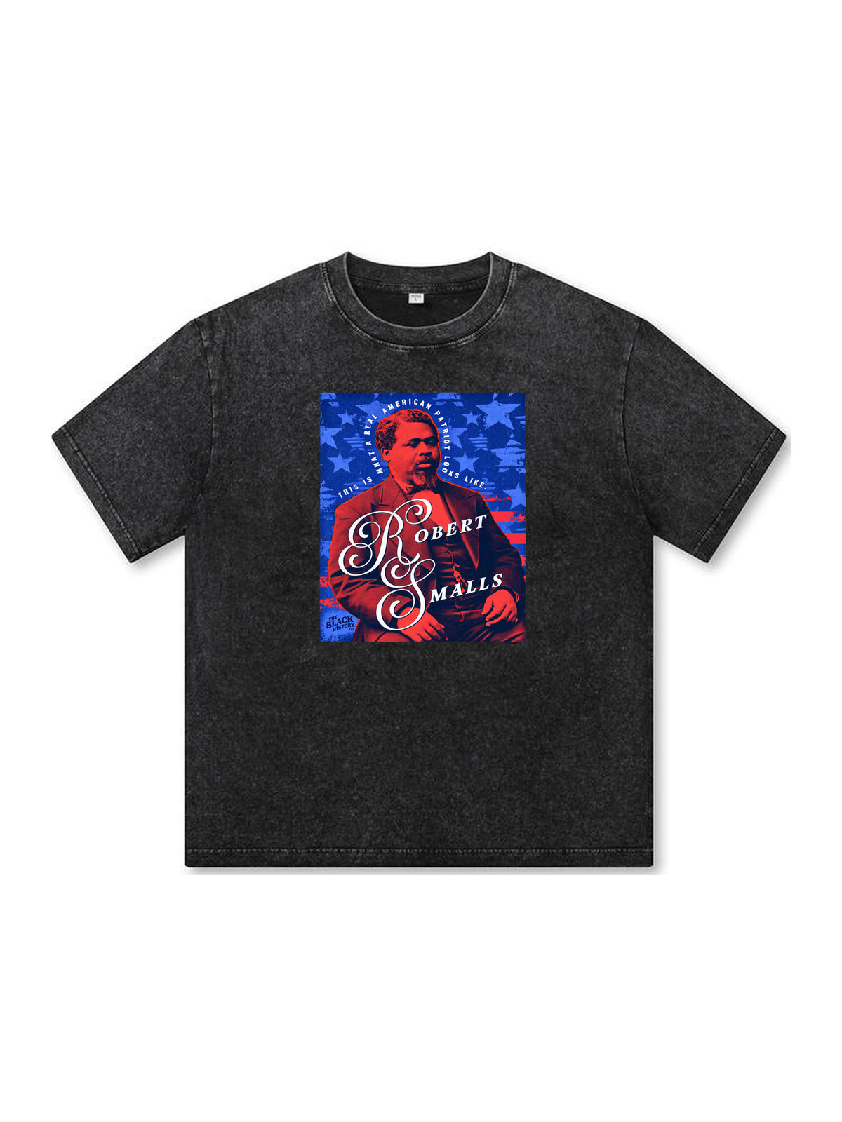 Ace Jolun. Robert Smalls Patriot Washed Tee - Black