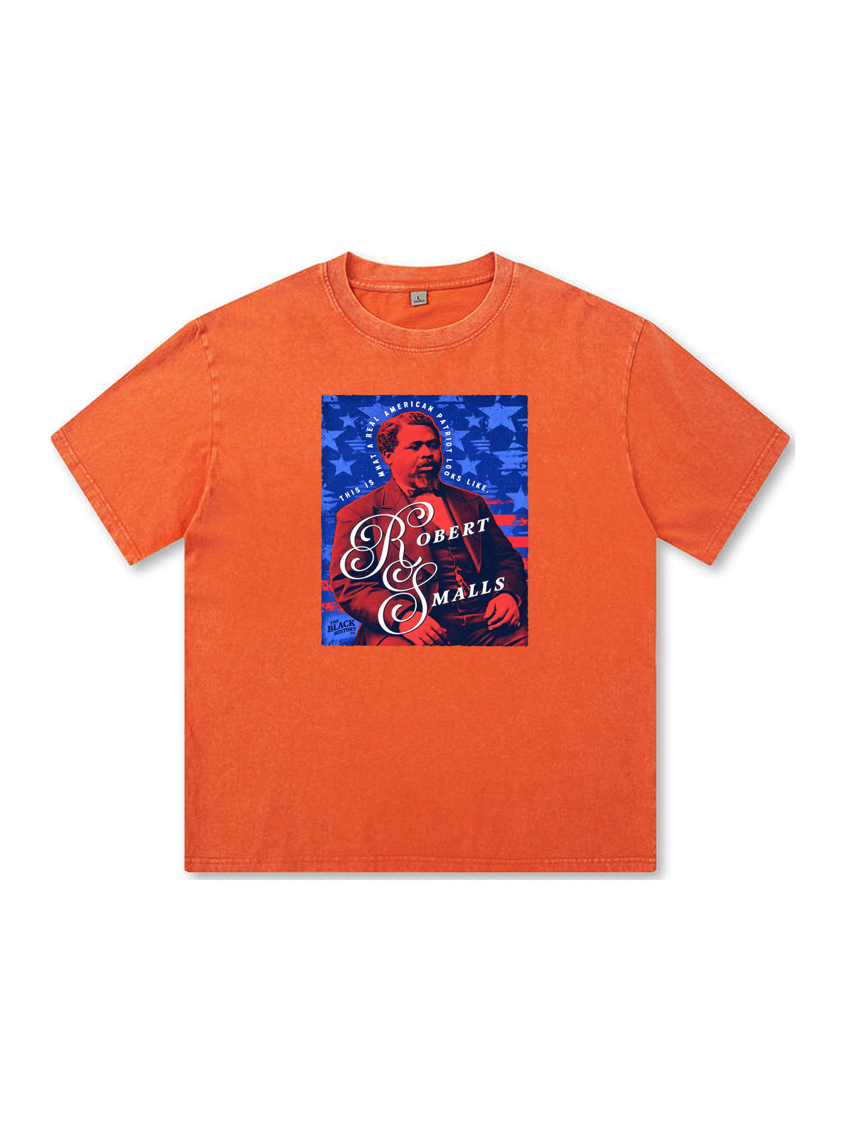 Ace Jolun. Robert Smalls Patriot Washed Tee - Orange