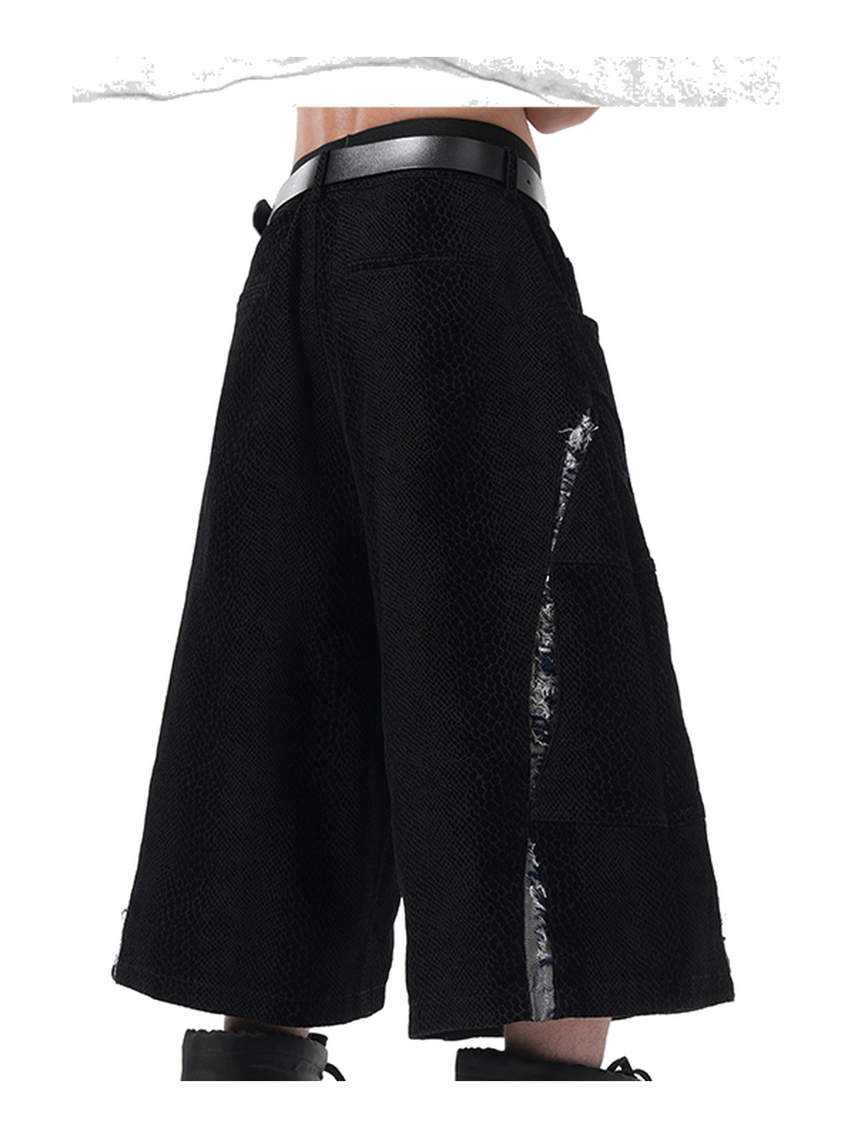 Snake-Panel Deconstructed Longline Shorts product view 5