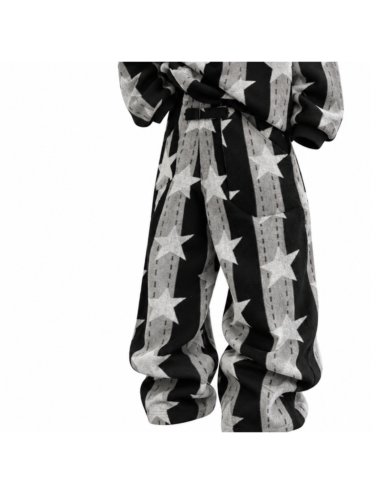 Ace Jolun. Star-Pattern Relaxed Knit Set product view 4