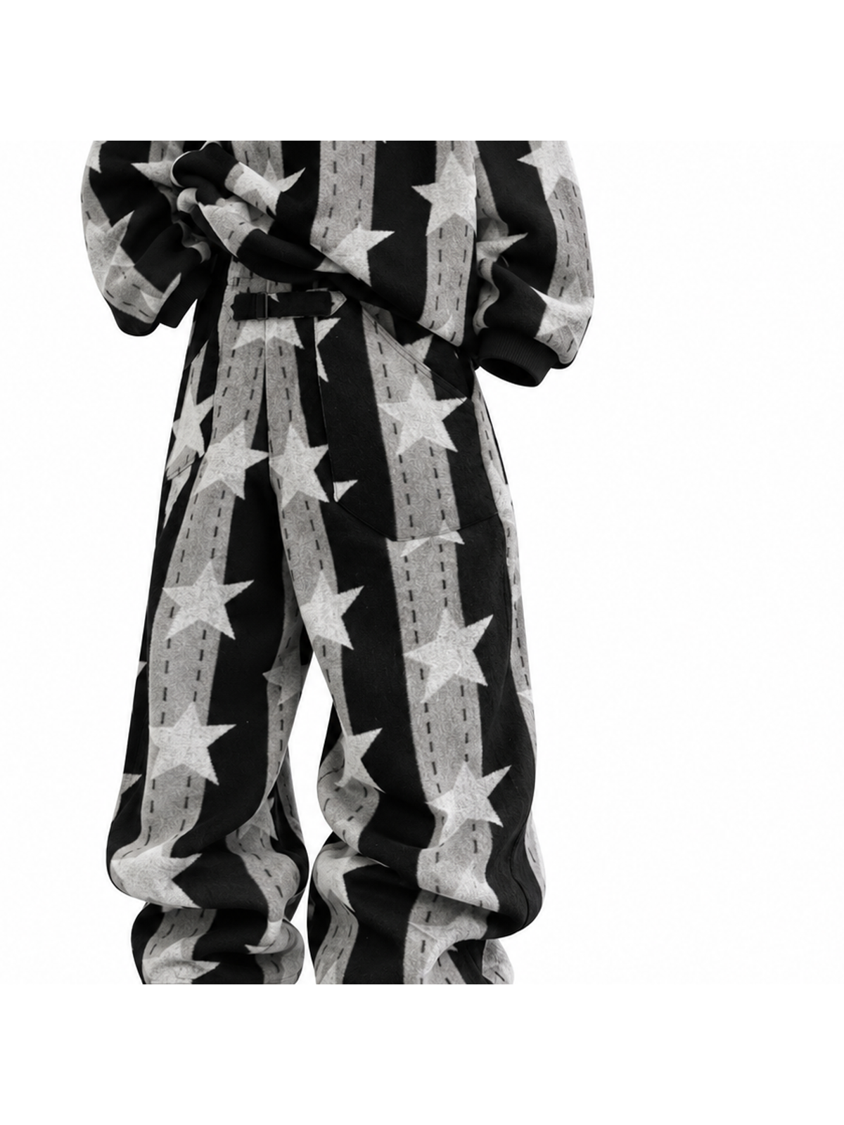 Ace Jolun. Star-Pattern Relaxed Knit Set product view 5