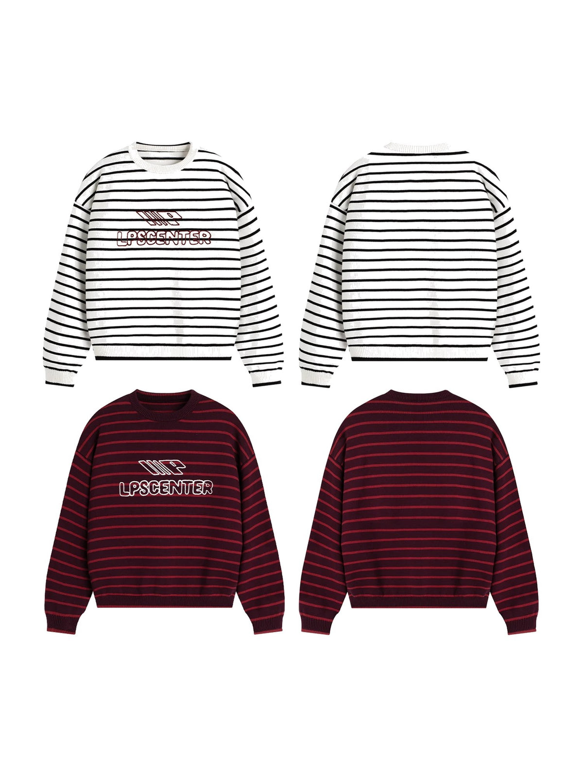 Striped Embroidered Crewneck Knit Sweater product image 5