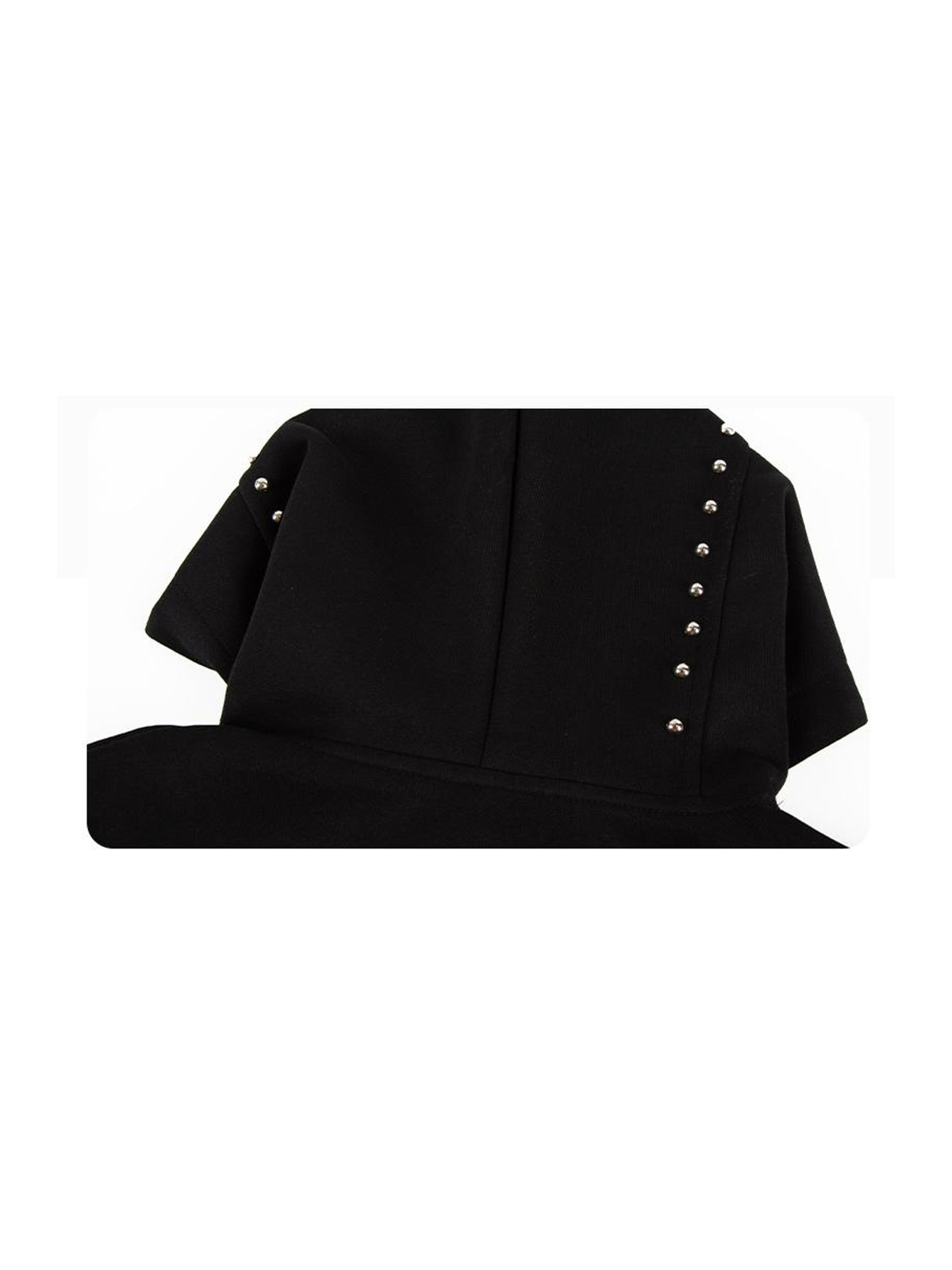 Ace Jolun. Studded Deconstructed Cropped Hoodie product view 4