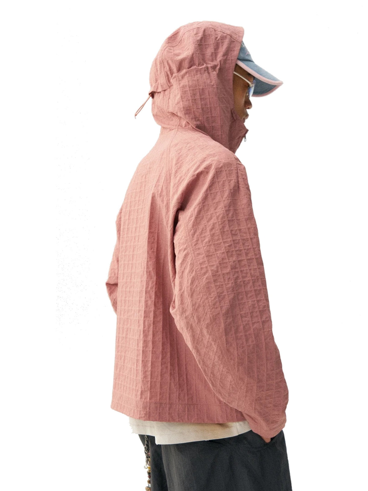 Textured Plaid Hooded Jacket product image