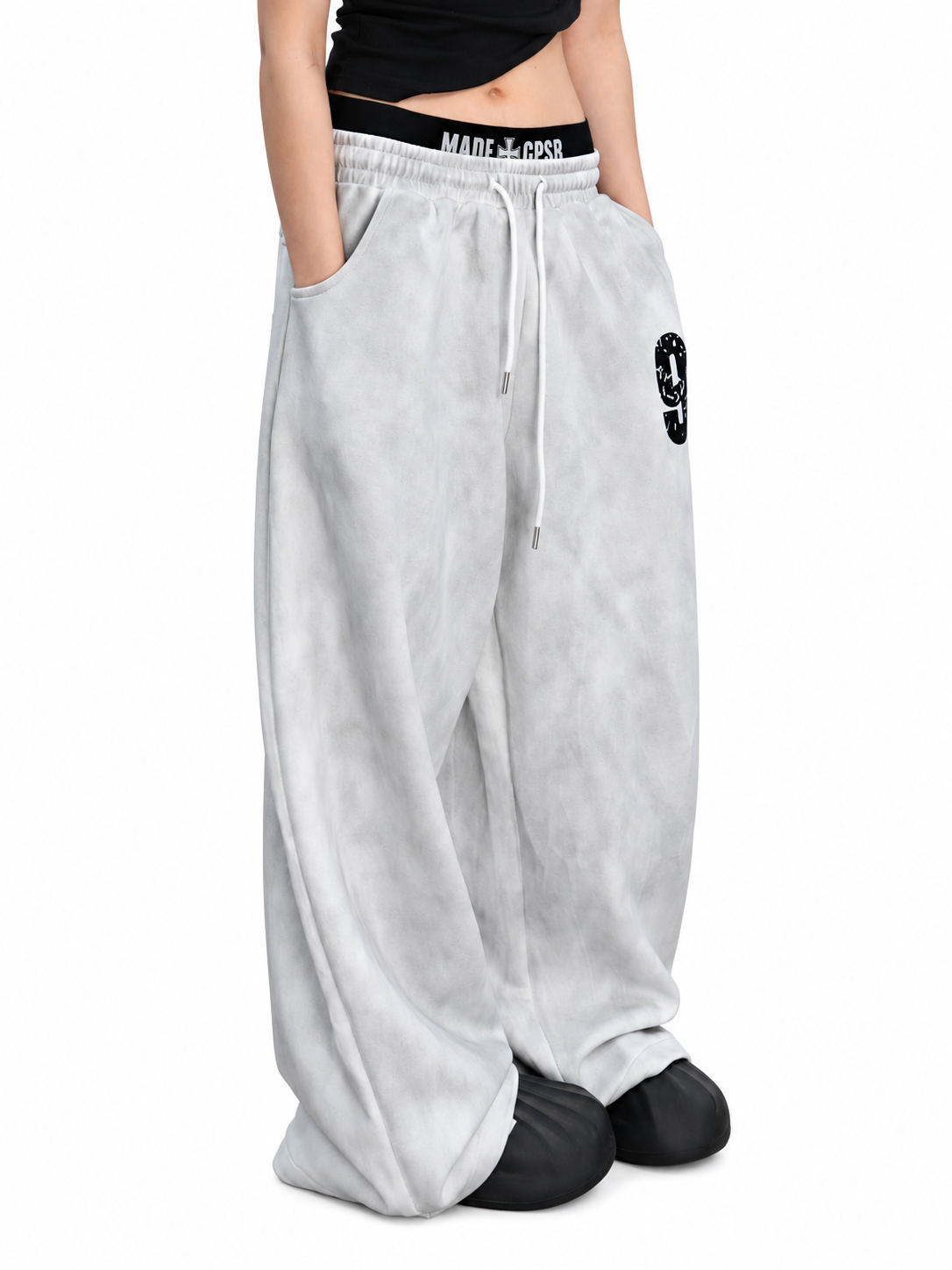 Tie-Dye Wide-Leg Casual Pants product image