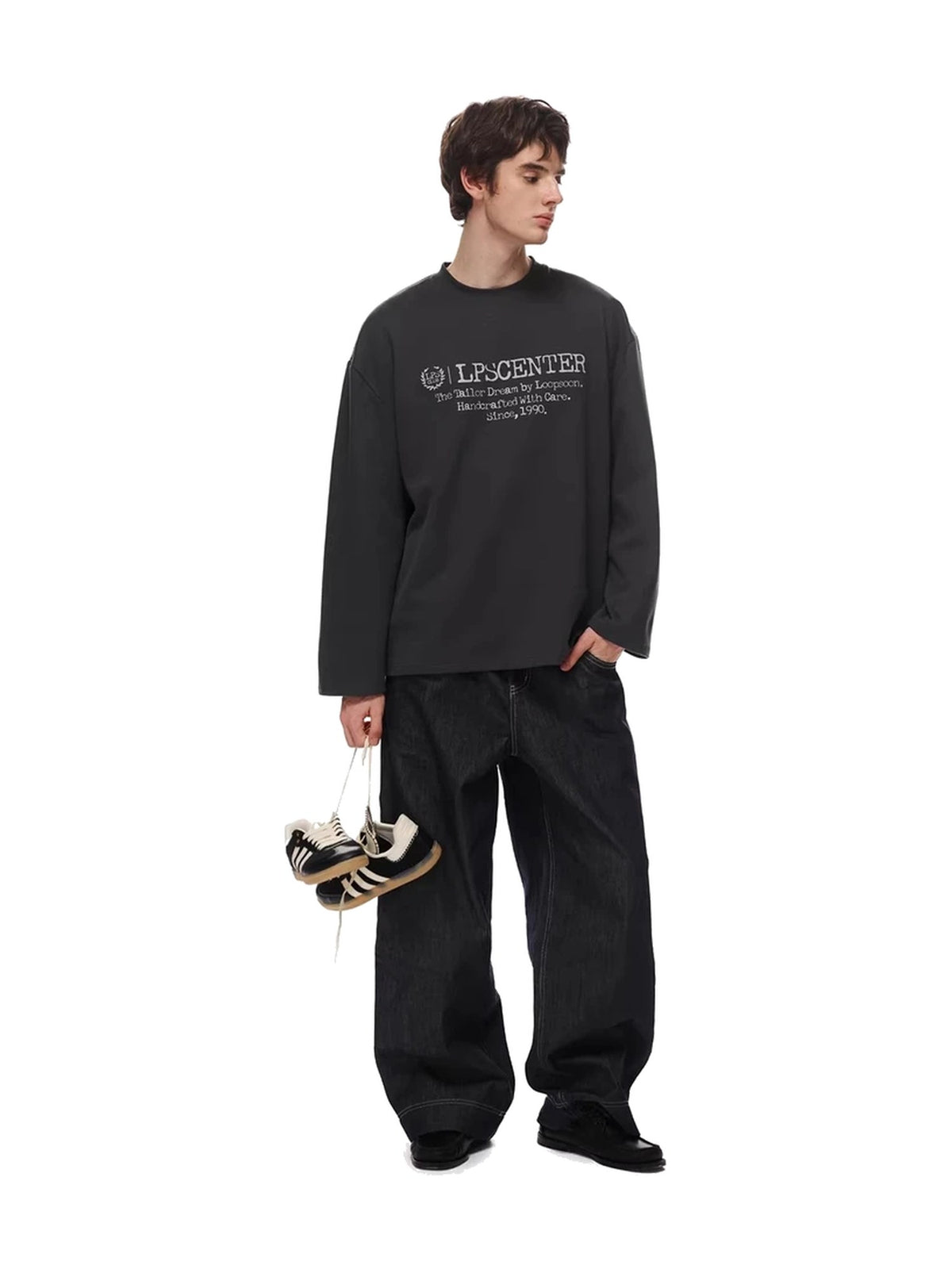 Vintage Contrast Panel Graphic Long-Sleeve Tee product image 1