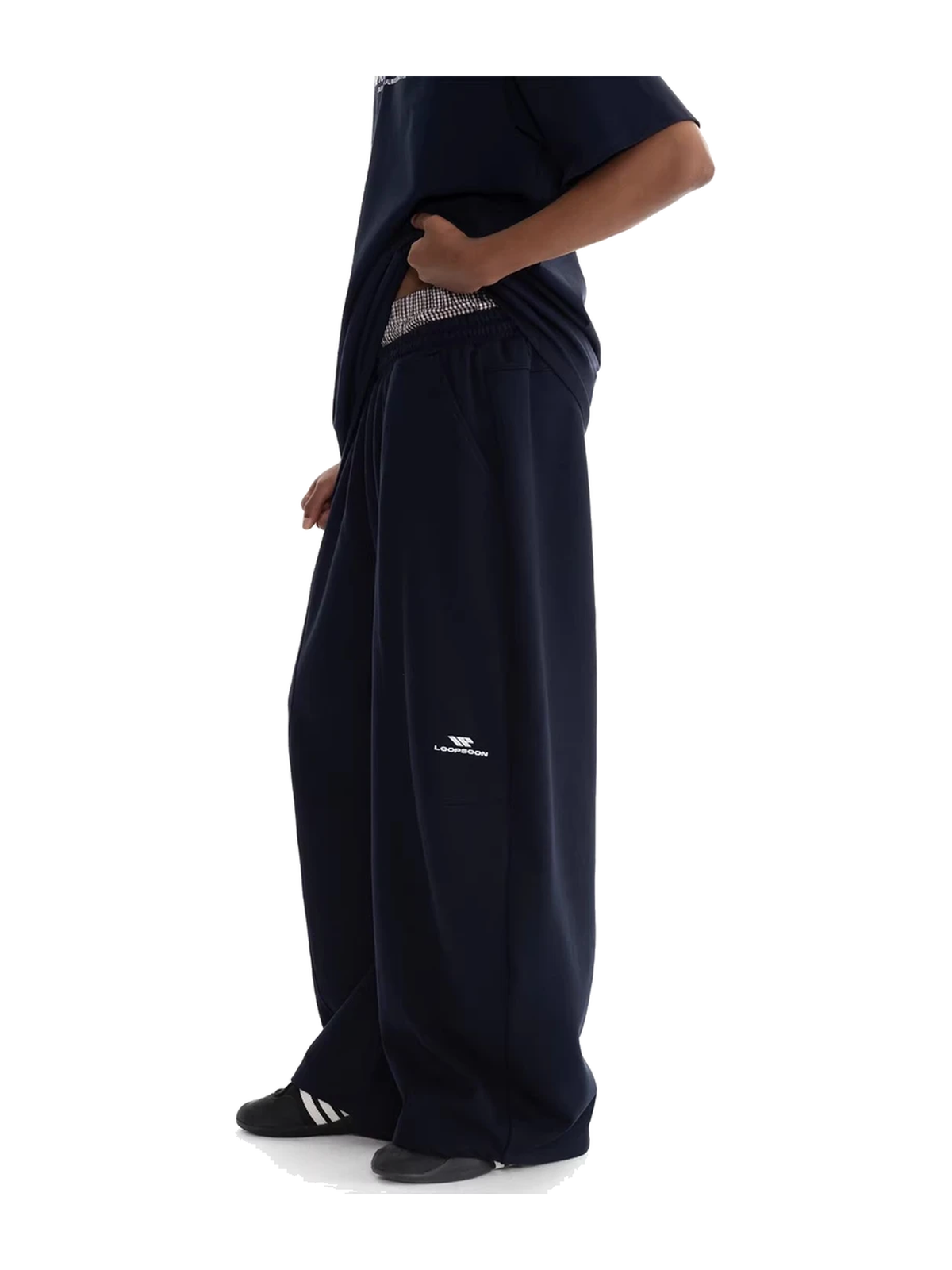 Vintage Curved-Leg Wide-Leg Pants product image 1
