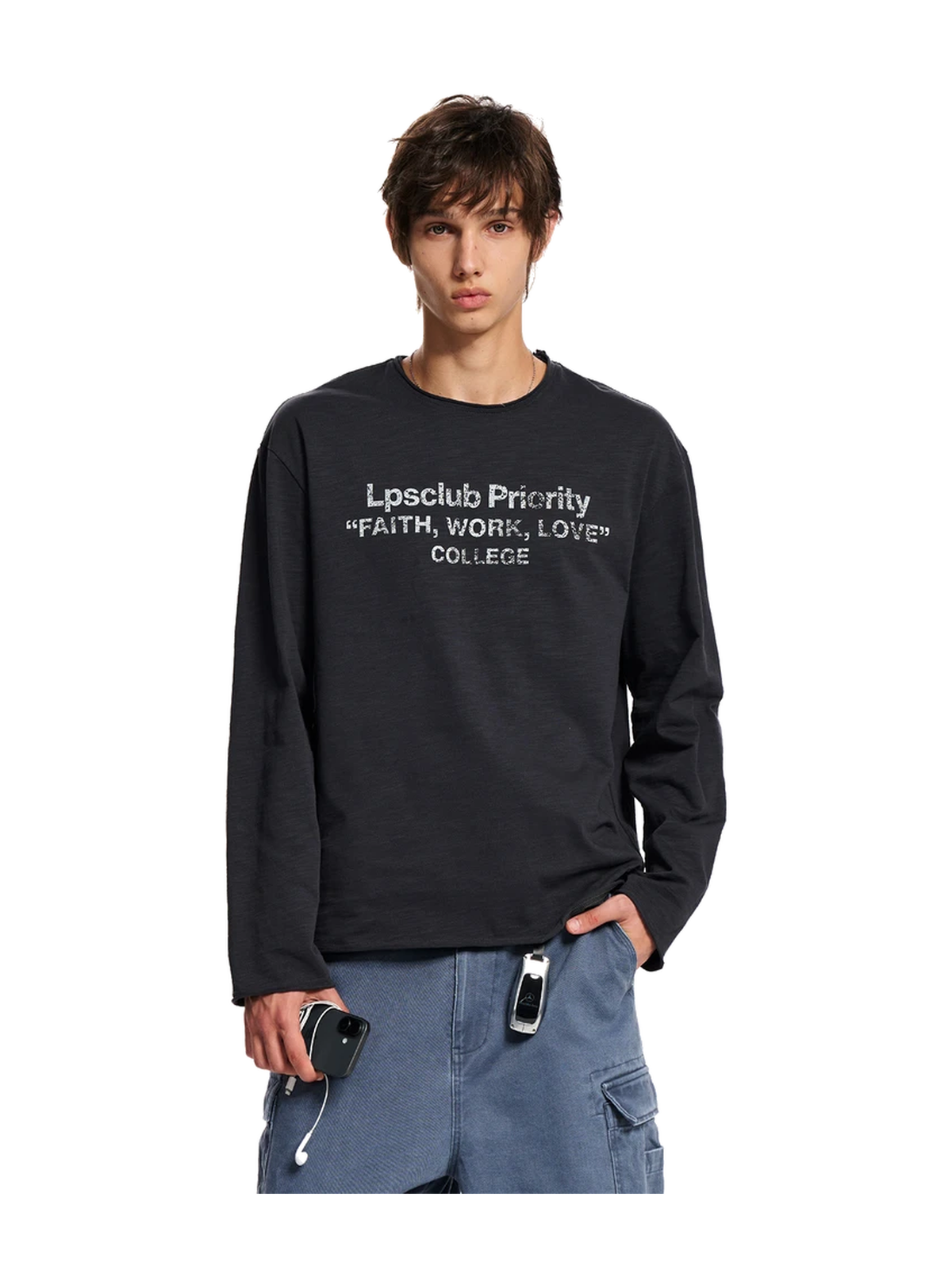 Vintage Washed Graphic Long-Sleeve Tee product image 1