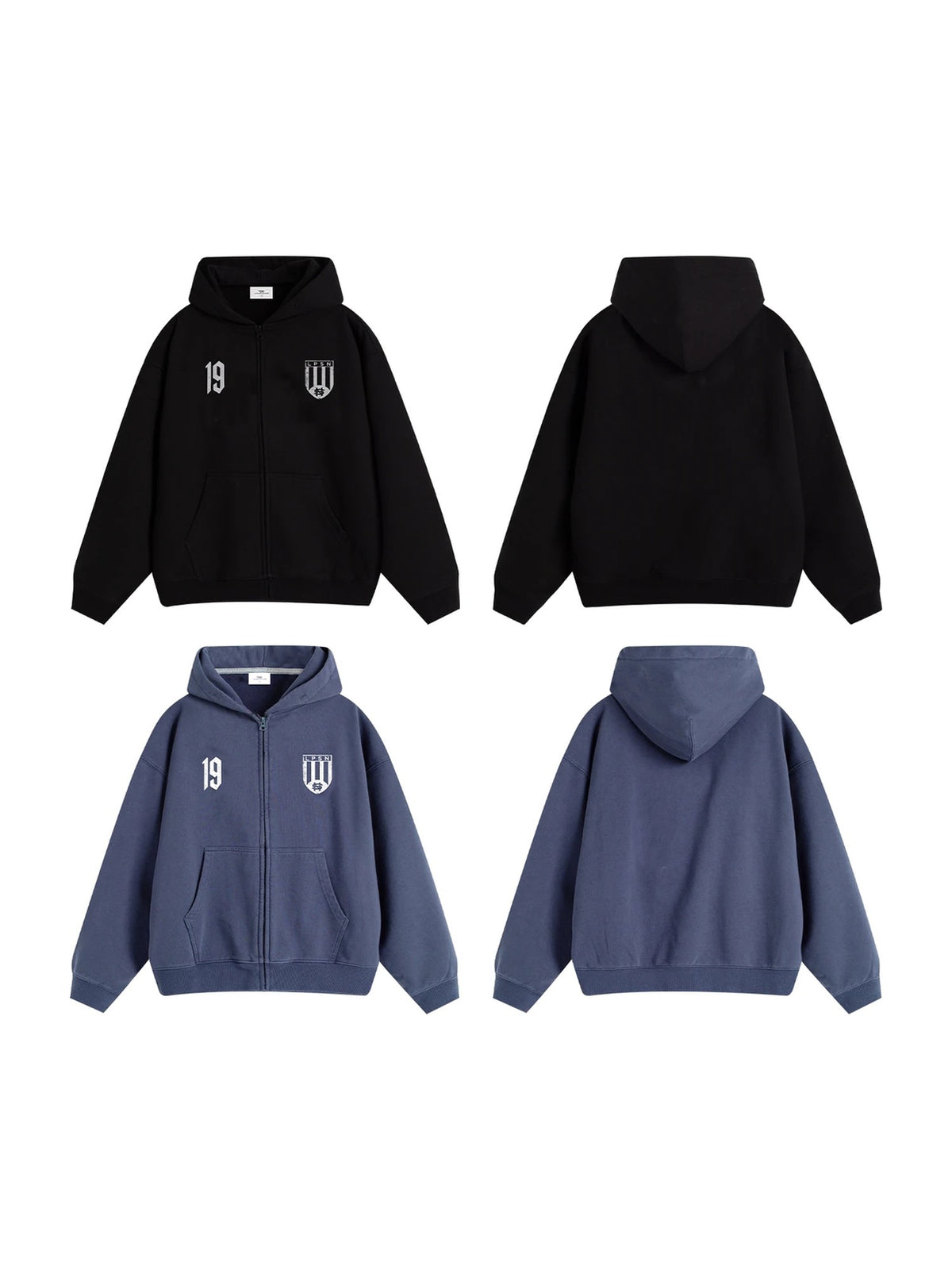 Vintage Washed Graphic Zip-Up Hooded Hoodie product image 5