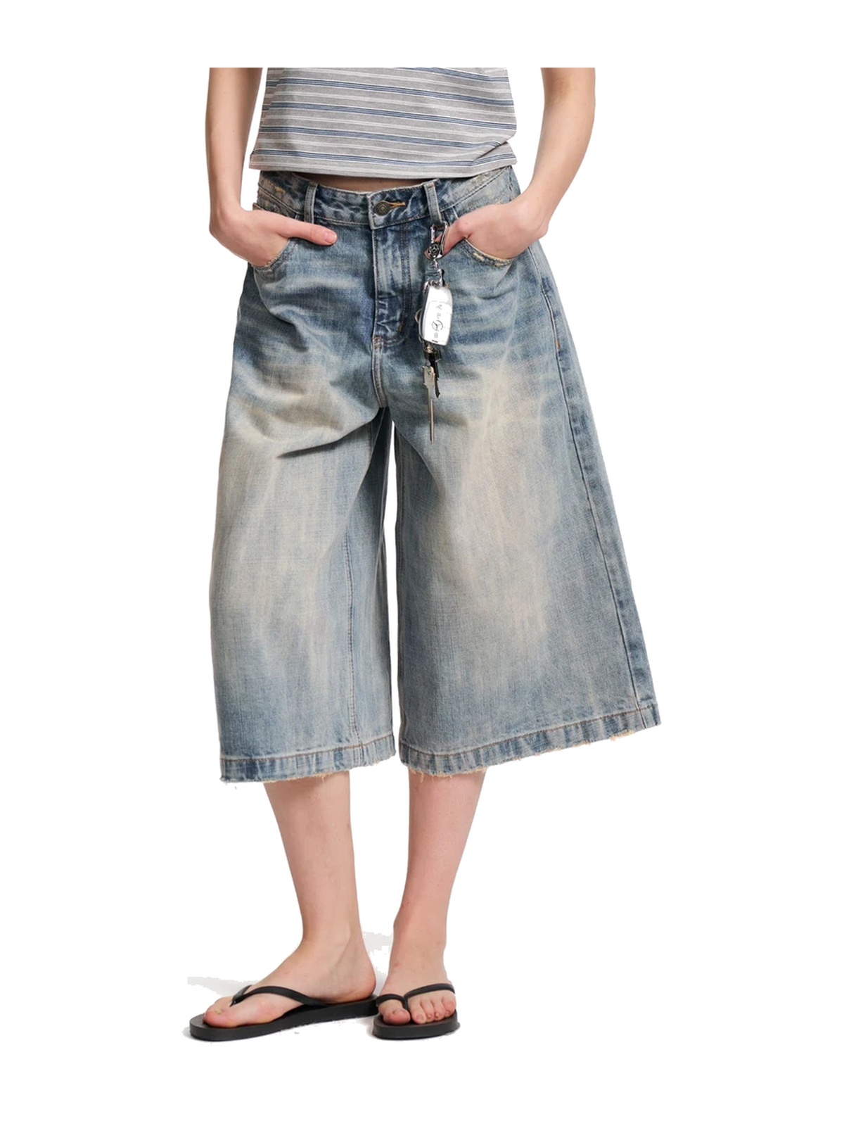 Vintage Washed Wide-Leg Jeans product image 3