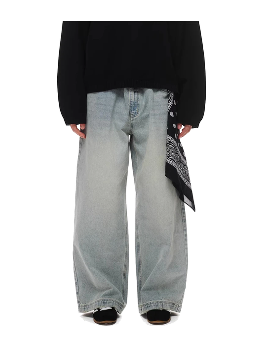 Vintage Washed Wide-Leg Jeans product image 1