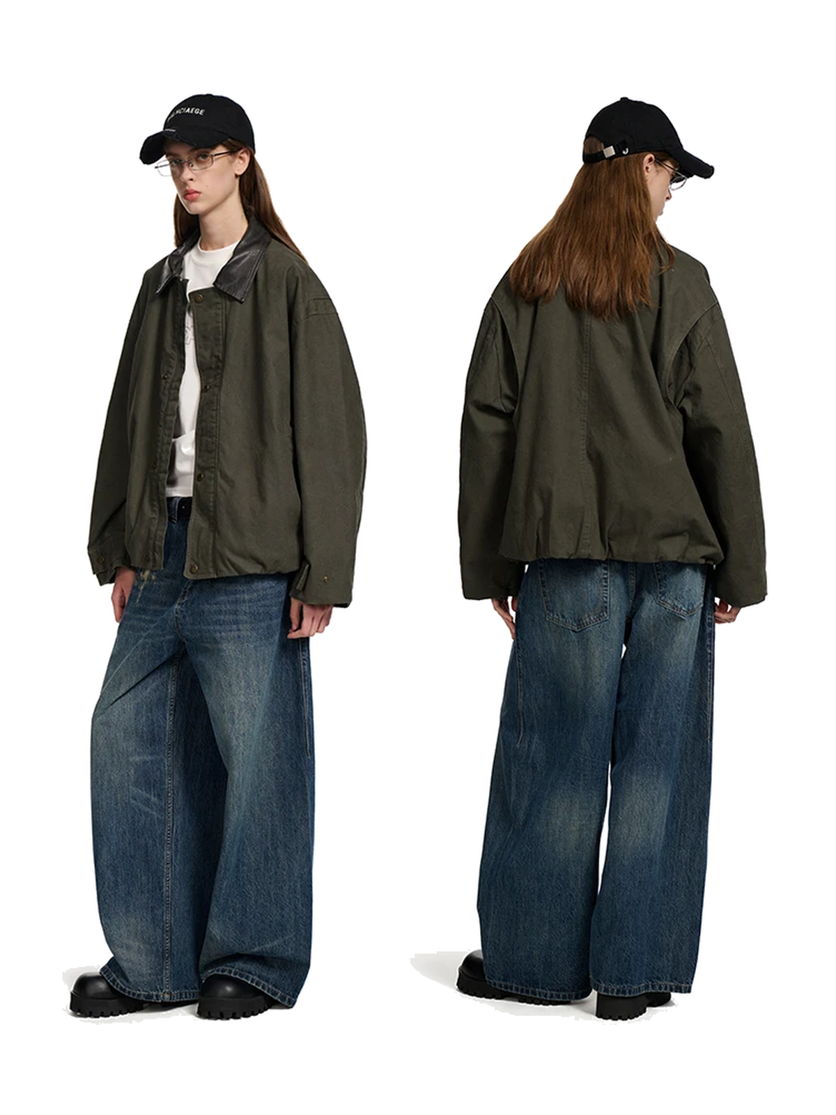 Vintage Washed Wide-Leg Jeans product image 3