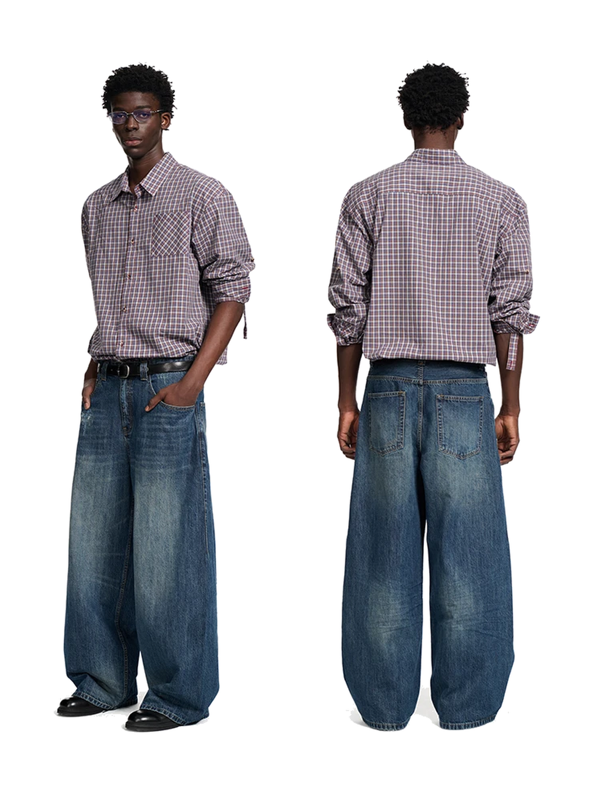 Vintage Washed Wide-Leg Jeans product image 4