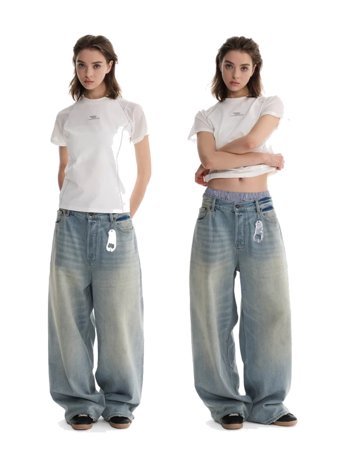 Vintage Washed Wide-Leg Jeans product image 2