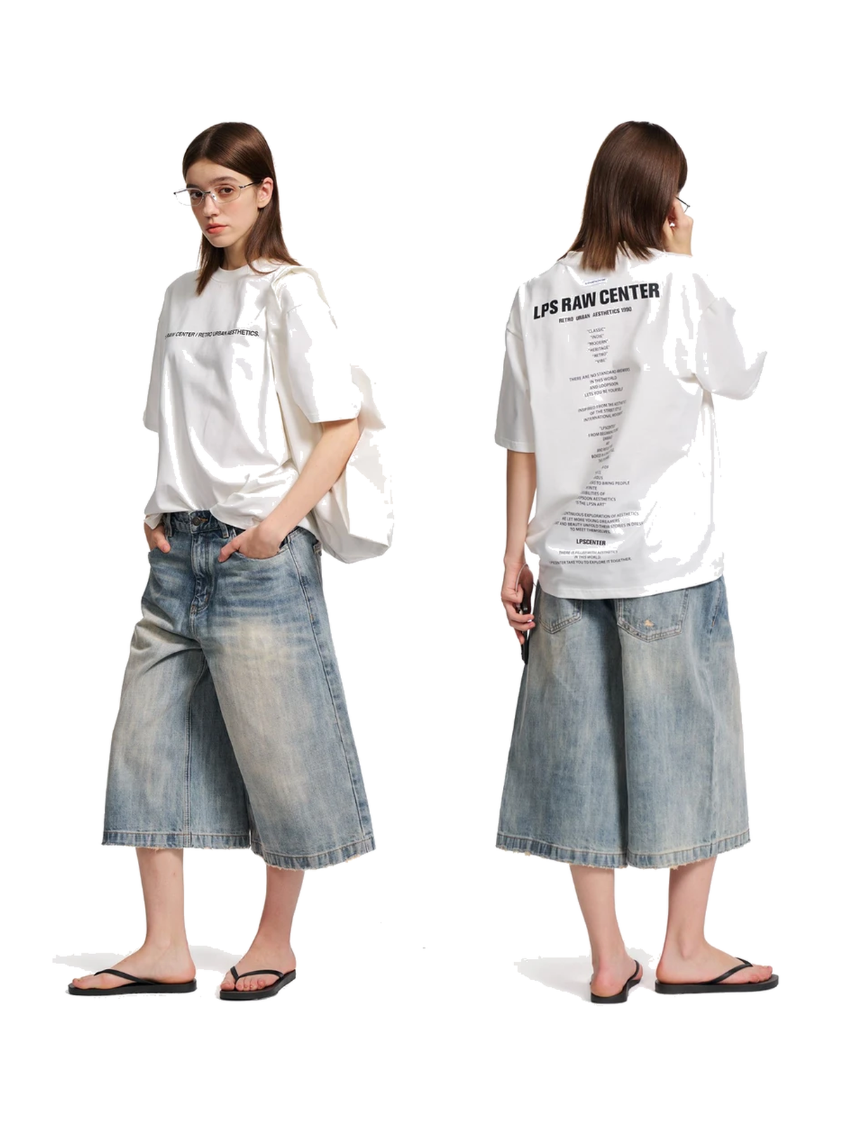 Vintage Washed Wide-Leg Jeans product image 4