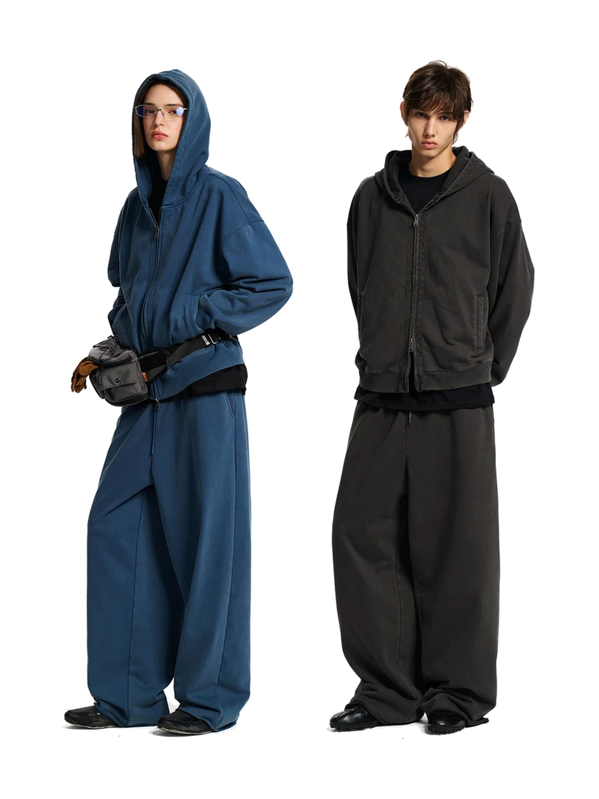 Vintage Washed Zip-Up Hooded Jacket product image 1