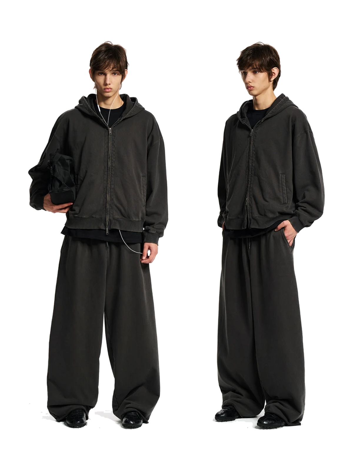 Vintage Washed Zip-Up Hooded Jacket product image 2