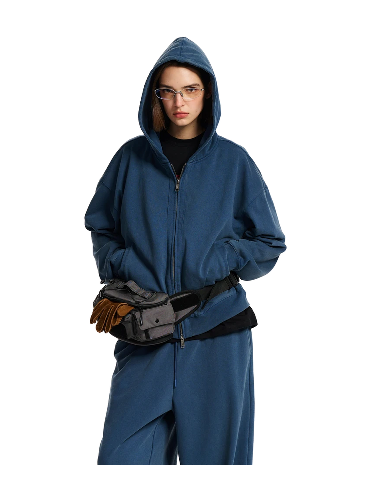 Vintage Washed Zip-Up Hooded Jacket product image 3