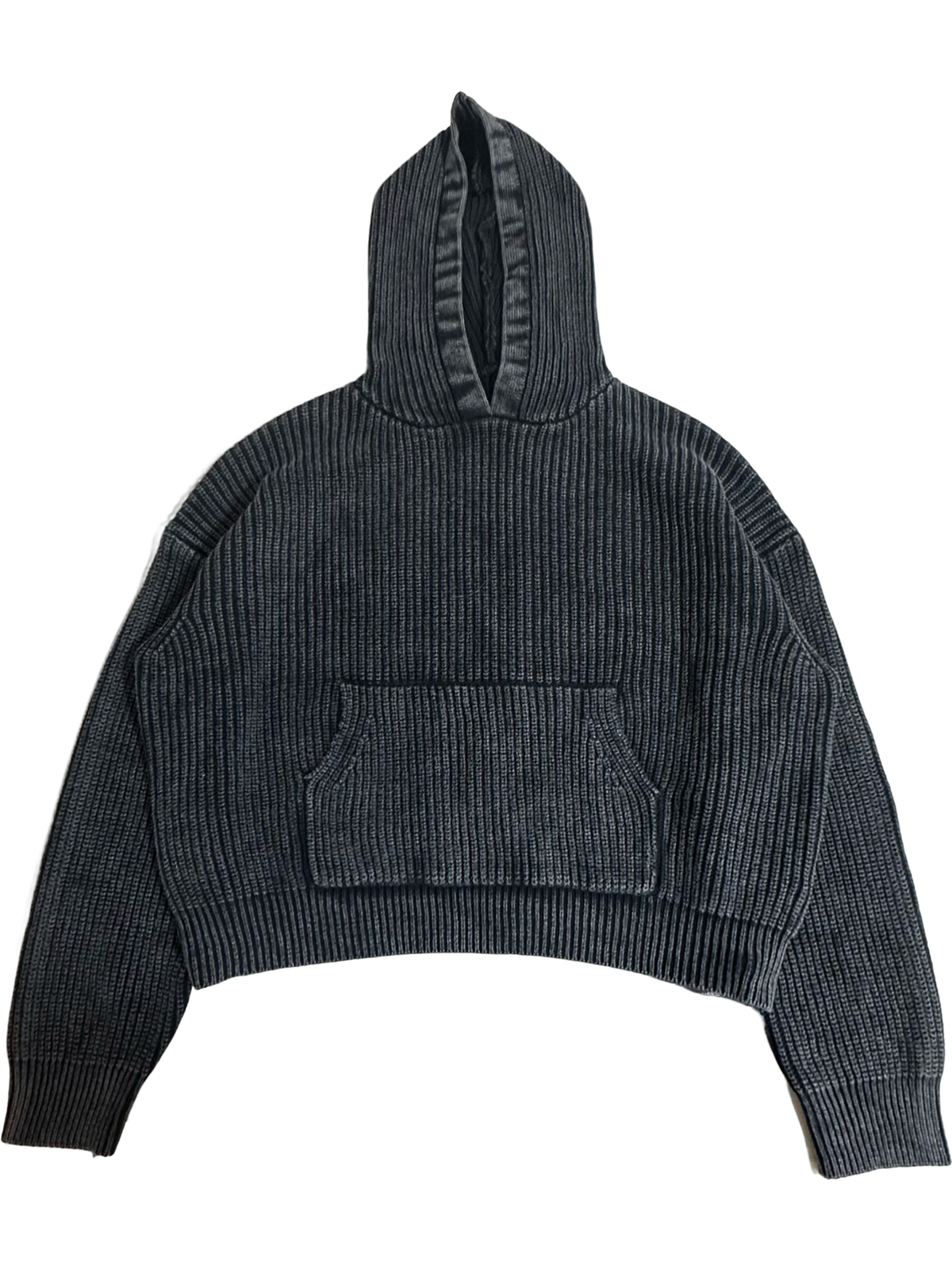 Ace Jolun. Washed Cropped Pullover Hoodie product view 2