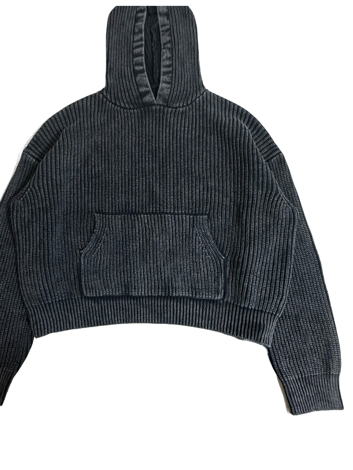 Ace Jolun. Washed Cropped Pullover Hoodie product view 5