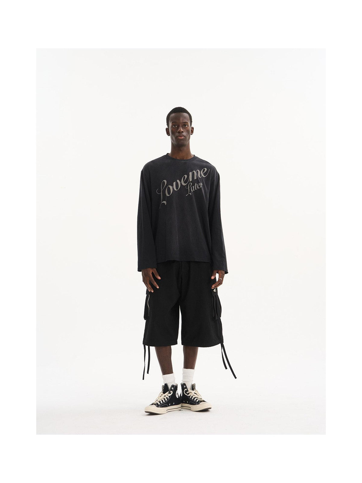 Washed Script Graphic Long-Sleeve T-Shirt product image