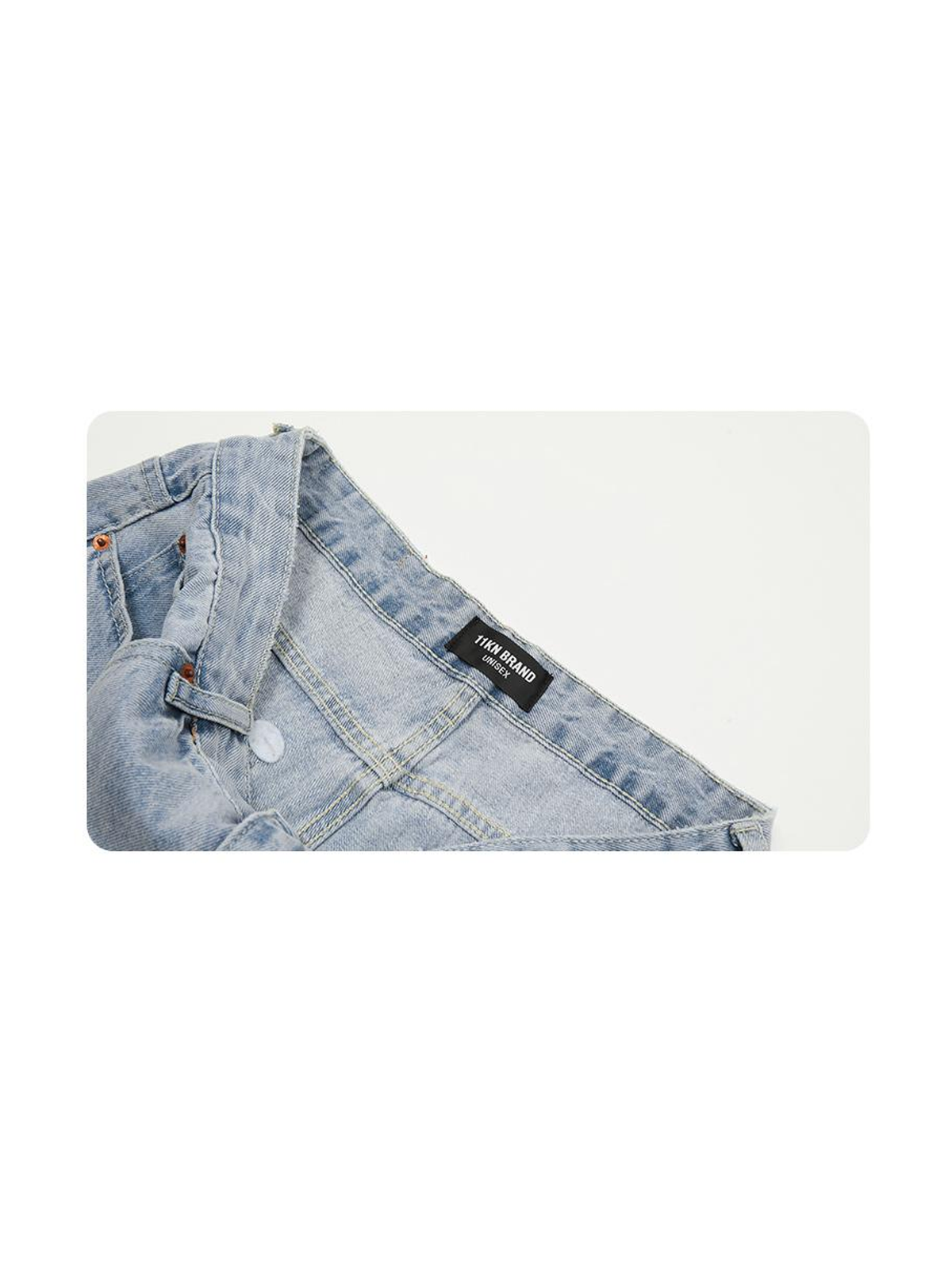 Ace Jolun. Washed Straight-Leg Denim Jeans product view 2