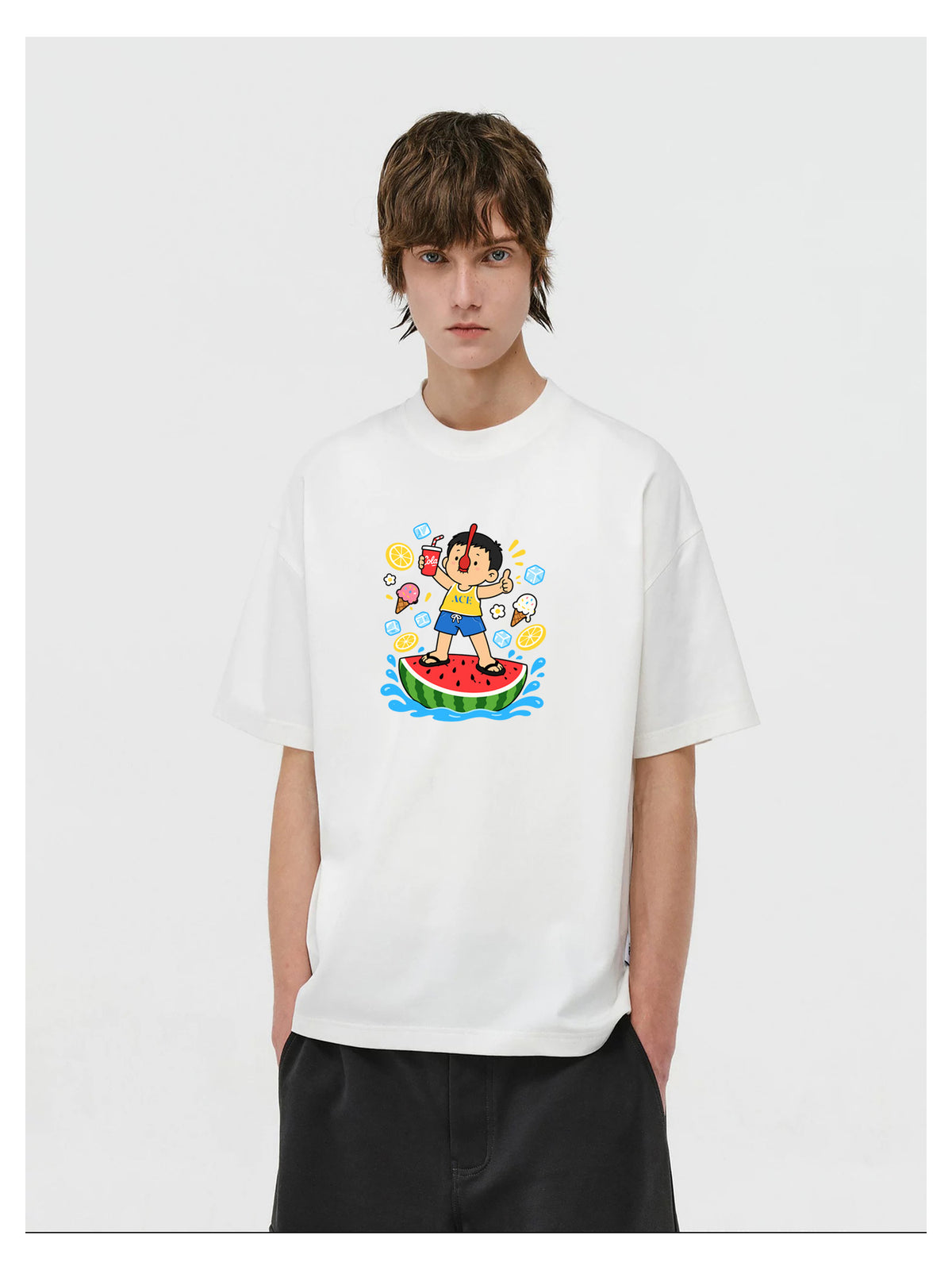 Ace Jolun. Watermelon Summer Graphic Tee product view 3