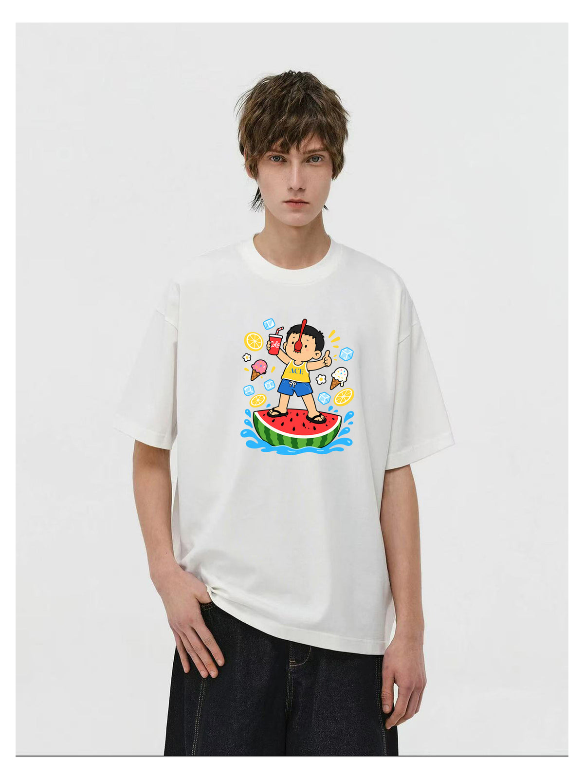 Ace Jolun. Watermelon Summer Graphic Tee product view 4