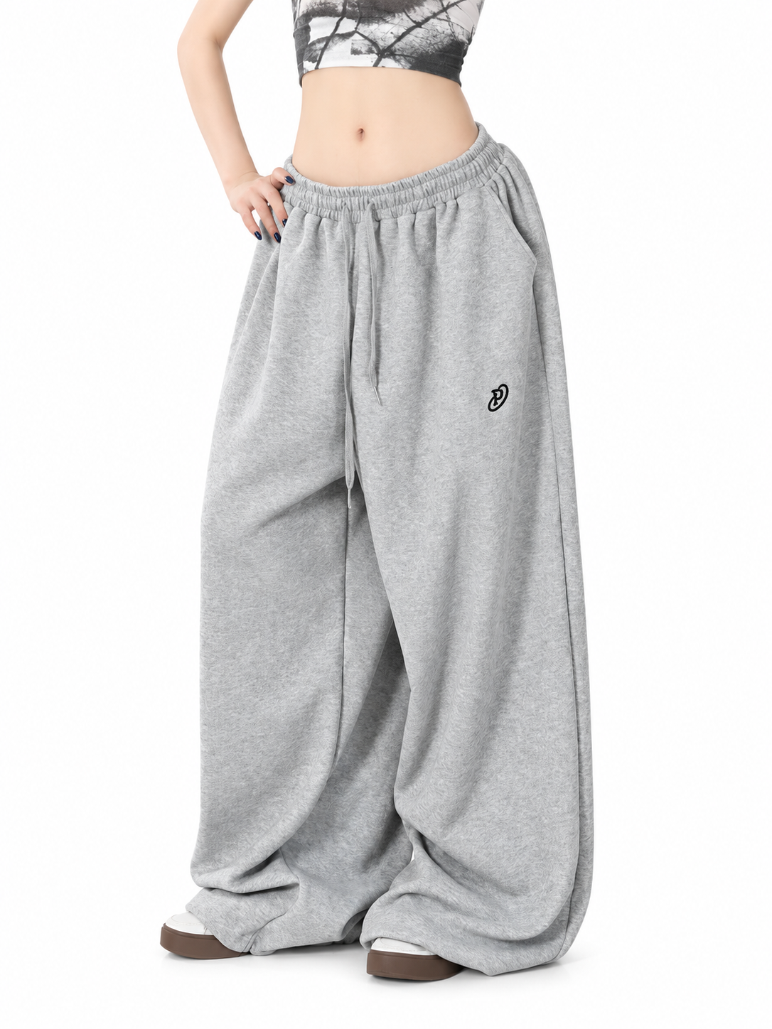 Ace Jolun. White Heavyweight Hip-Hop Pants product view 2