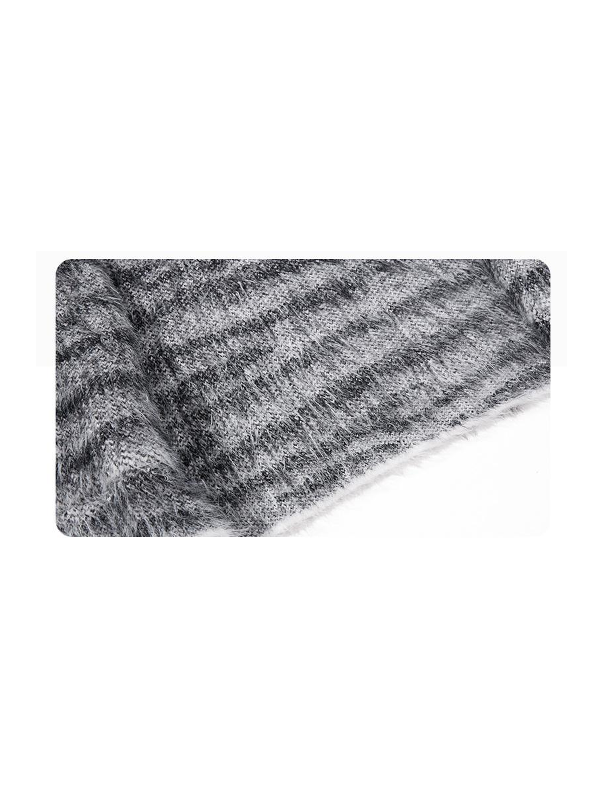 Ace Jolun. Zebra-Pattern Embroidered Knit Hoodie product view 4