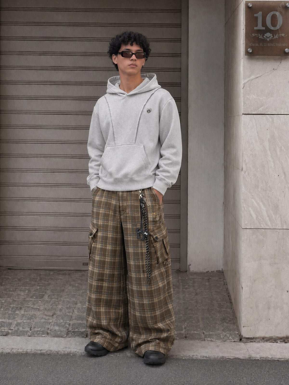 Plaid Baggy Barrel Pants product image 1