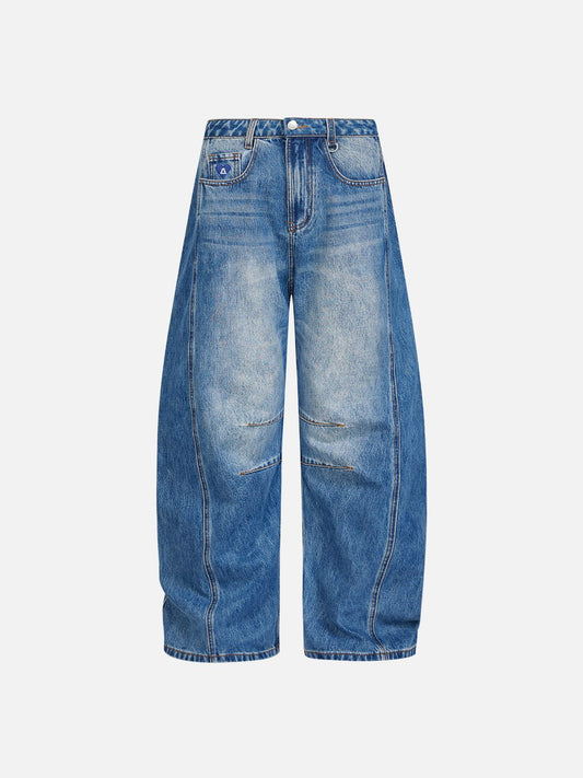 Curved Seam Baggy Barrel Jeans product image 1