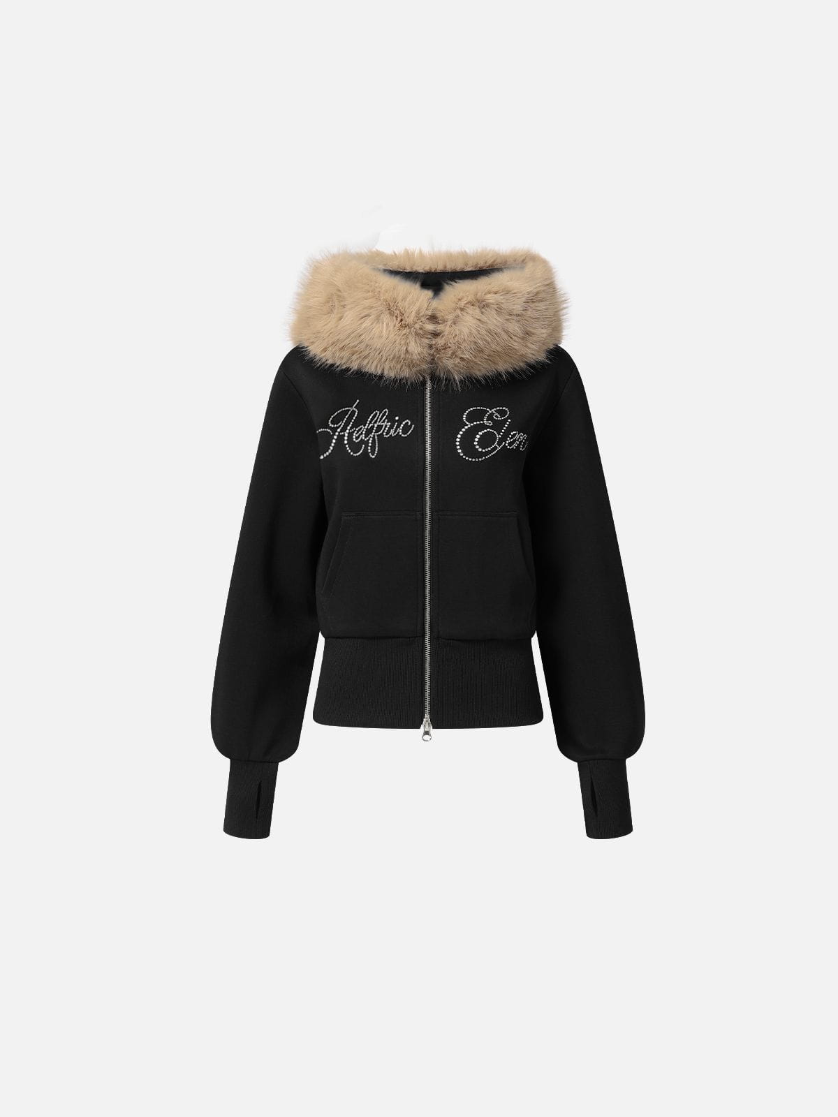 Faux Fur Zip Up Hoodie product image 4