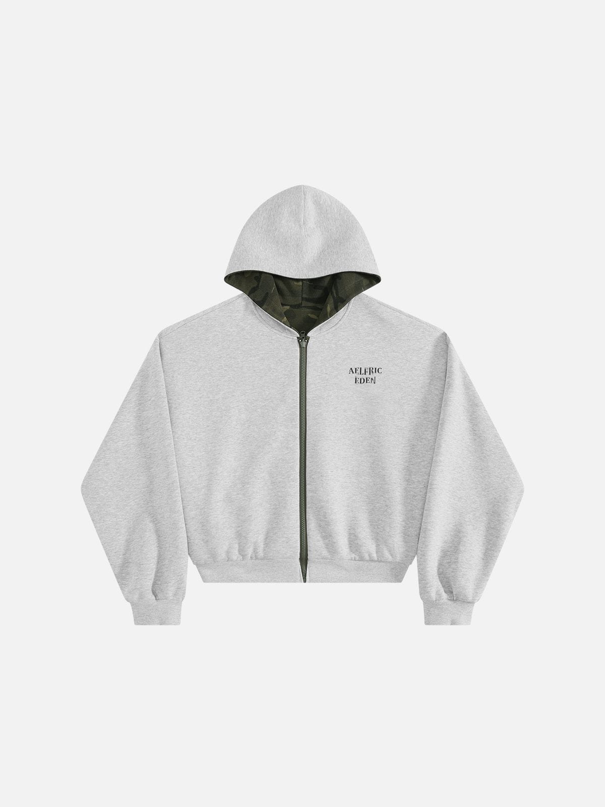 Boxy Reversible CAMO Zip Up Hoodie product image 2