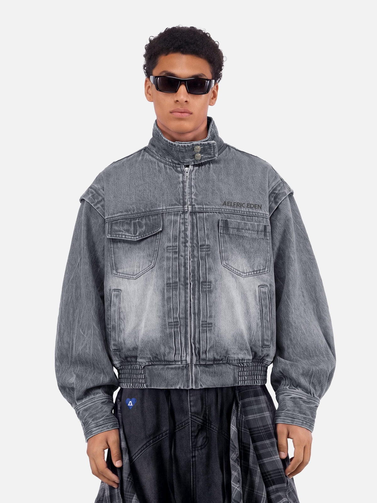 Washed Texture Denim Jacket product image 1