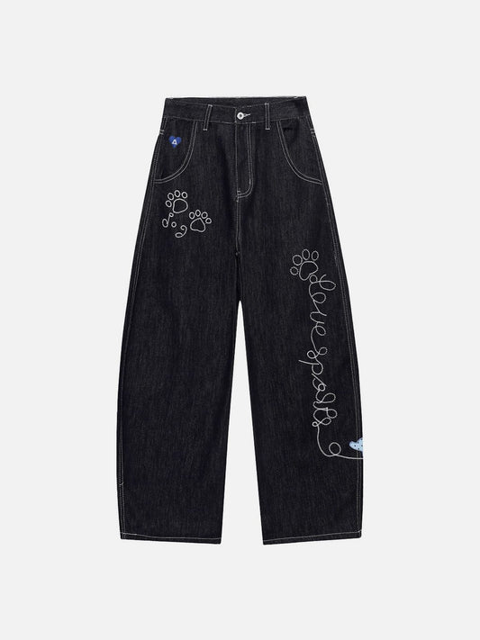 Embroidered Baggy Barrel Jeans product image 1