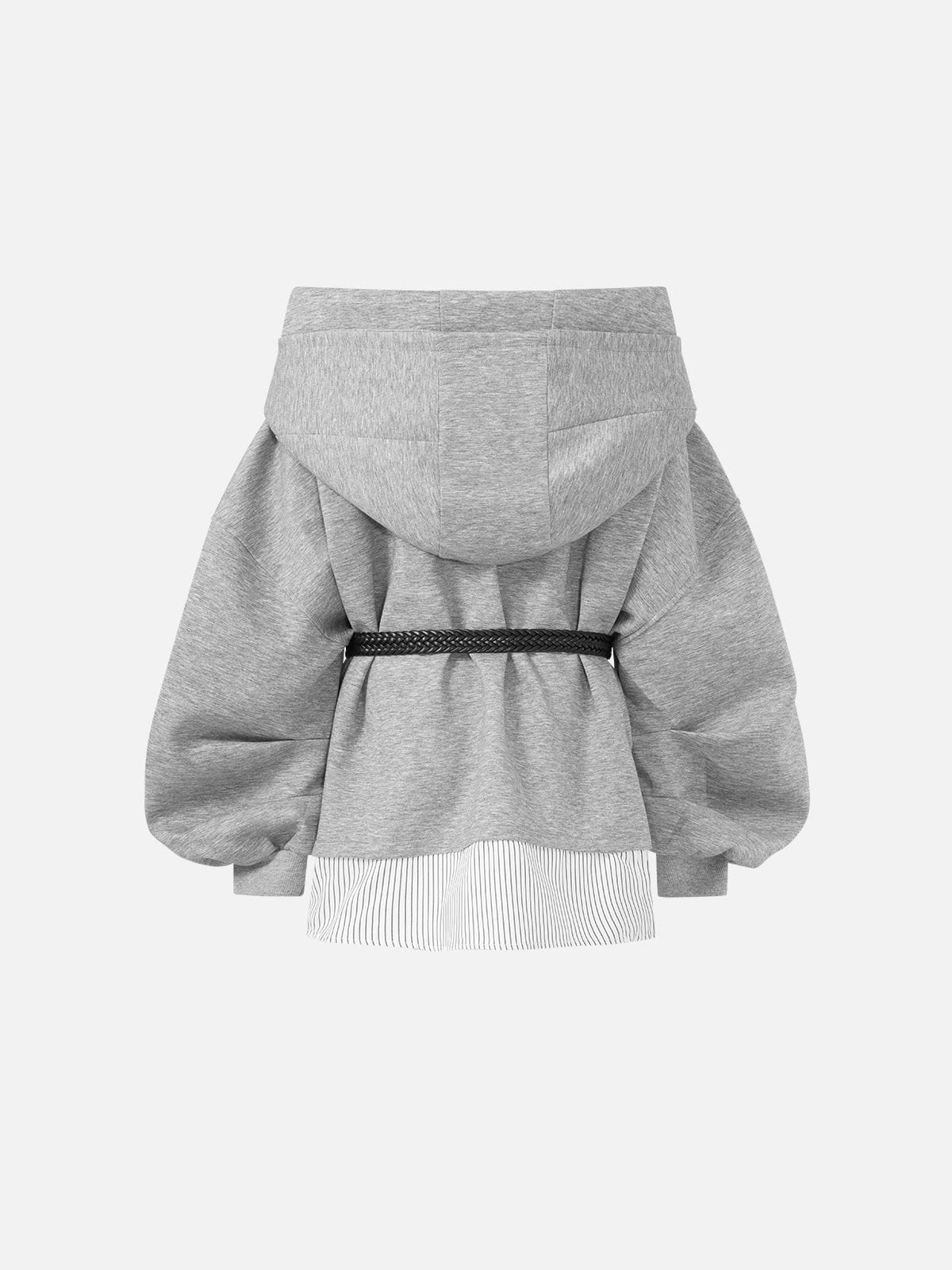 Belted Off-The-Shoulder Pullover Hoodie product image 2