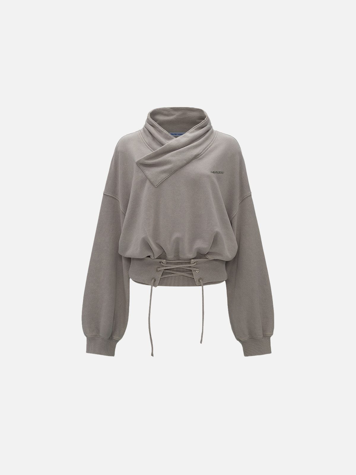 Cowl Neck Lace Up Sweatshirt product image 1