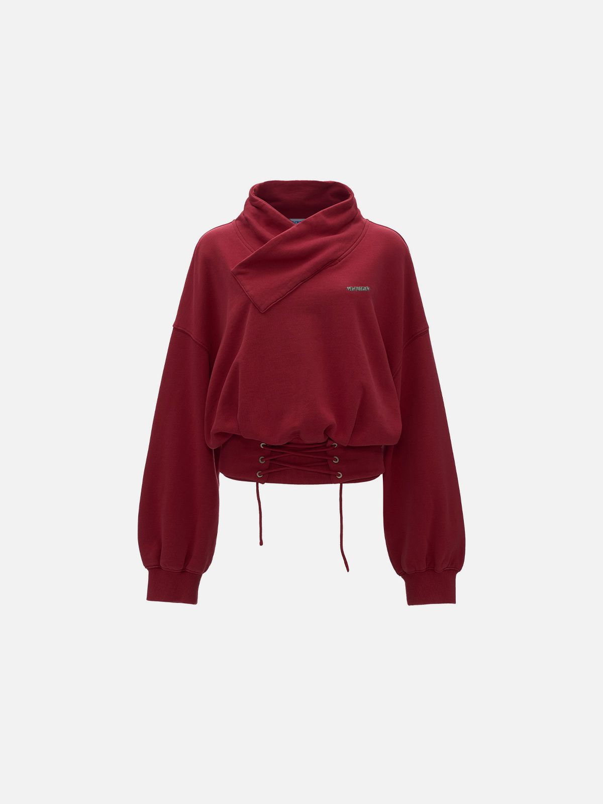 Cowl Neck Lace Up Sweatshirt product image 2