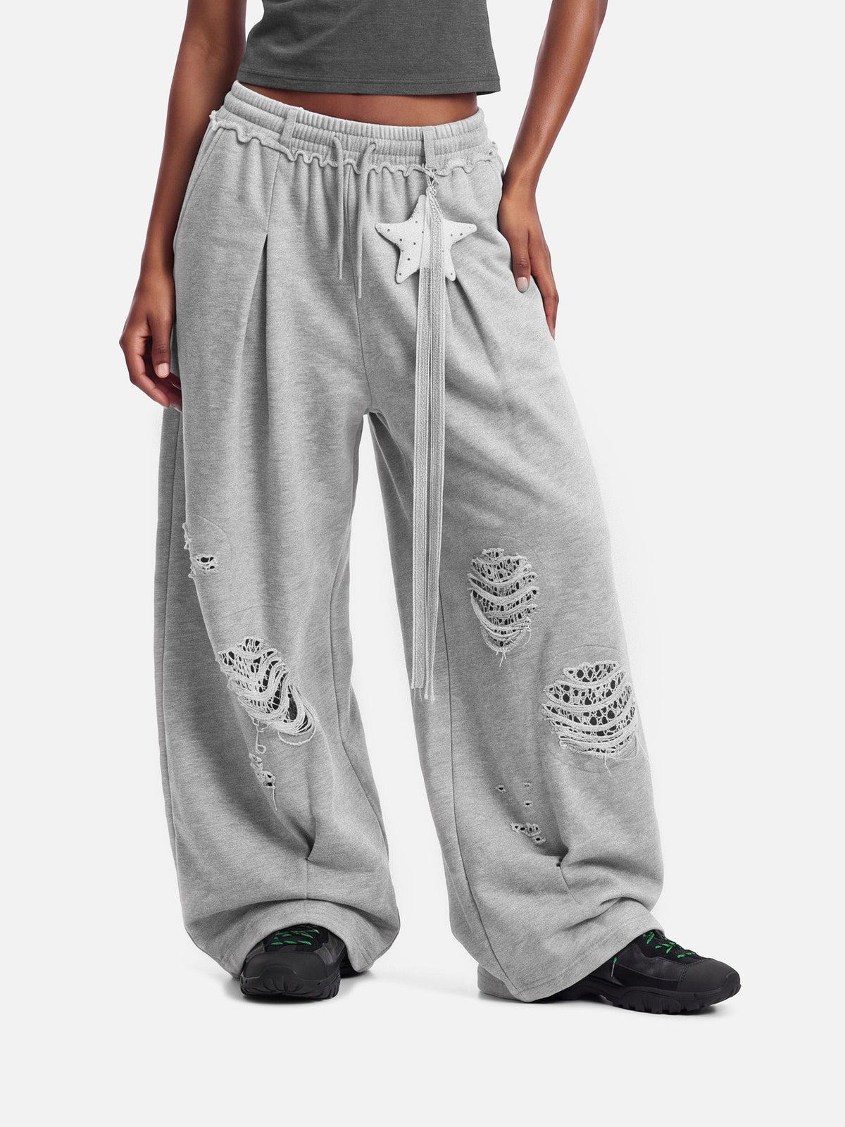 Distressed Baggy Barrel Sweatpants product image 1