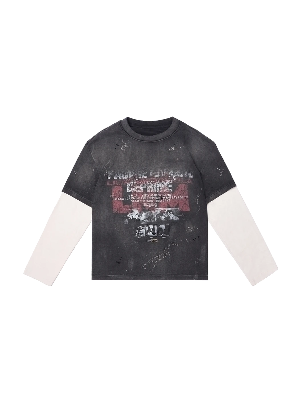 Distressed Layered Graphic Long-Sleeve Tee product image 1