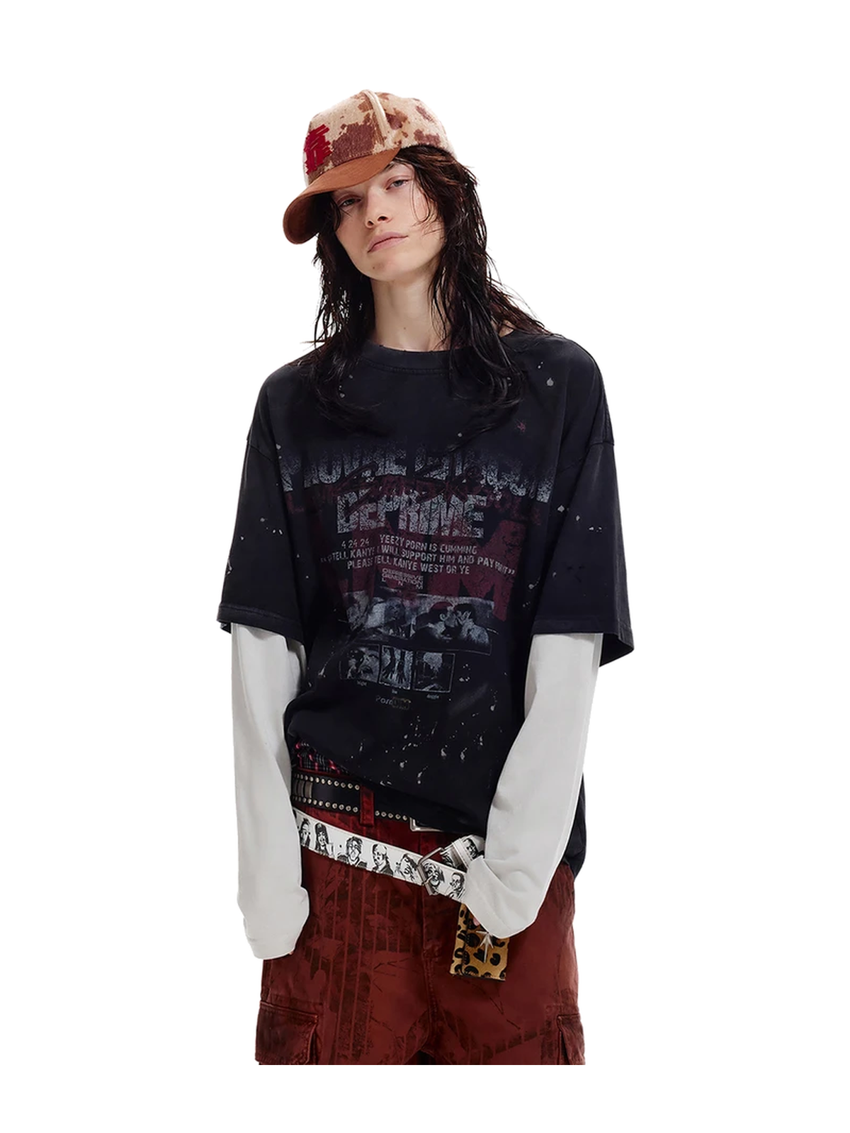 Distressed Layered Graphic Long-Sleeve Tee product image 2
