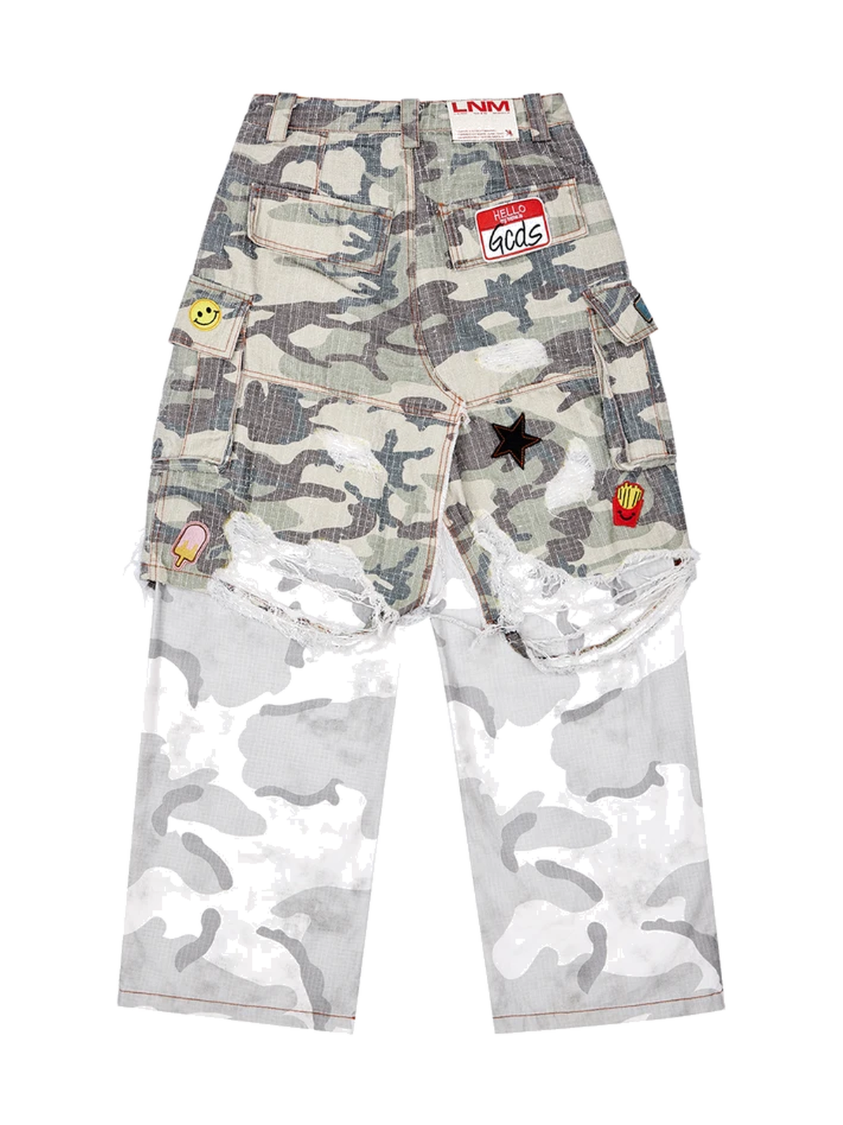 Patchwork Embroidered Camo Cargo Pants product image 5
