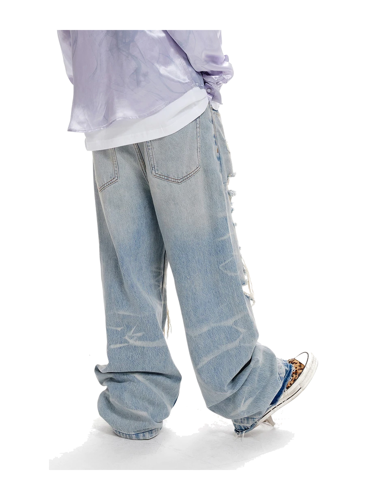 Slashed-Hem Vintage Wide-Leg Jeans product image 5