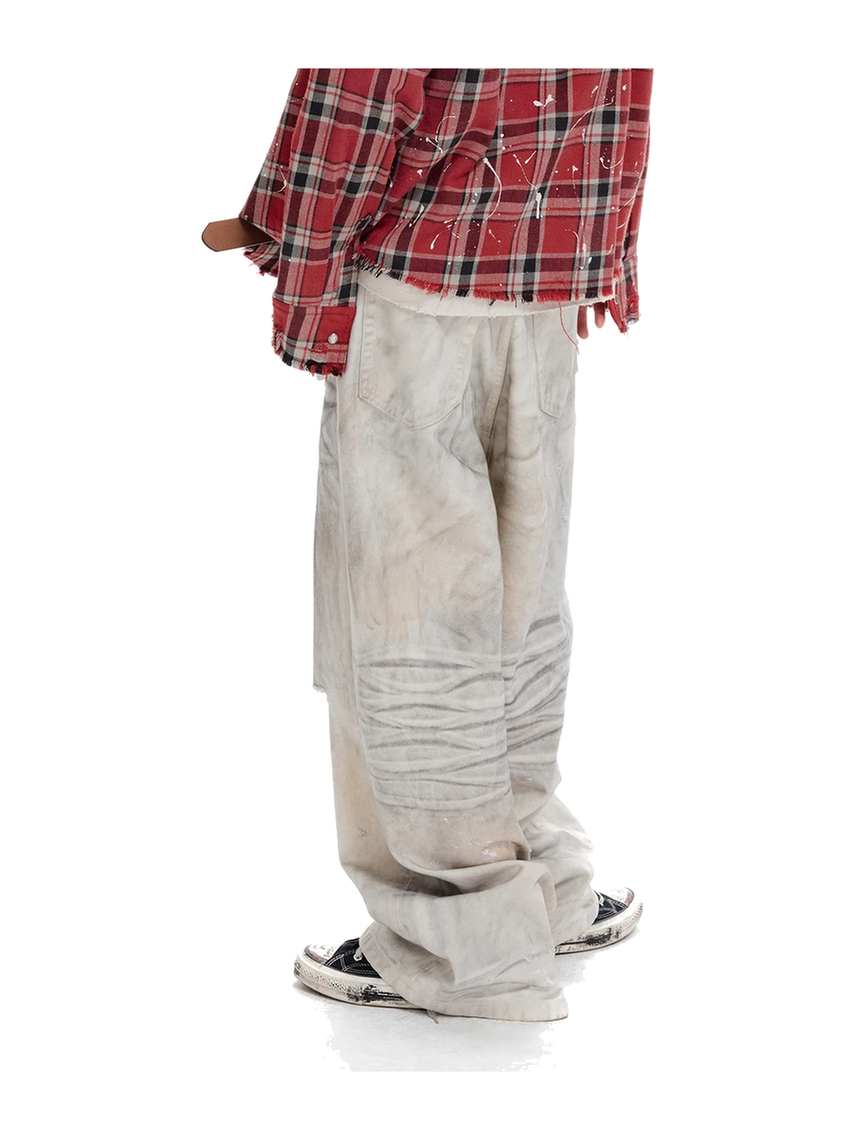 Paint-Splatter Distressed Straight-Leg Jeans product image 2