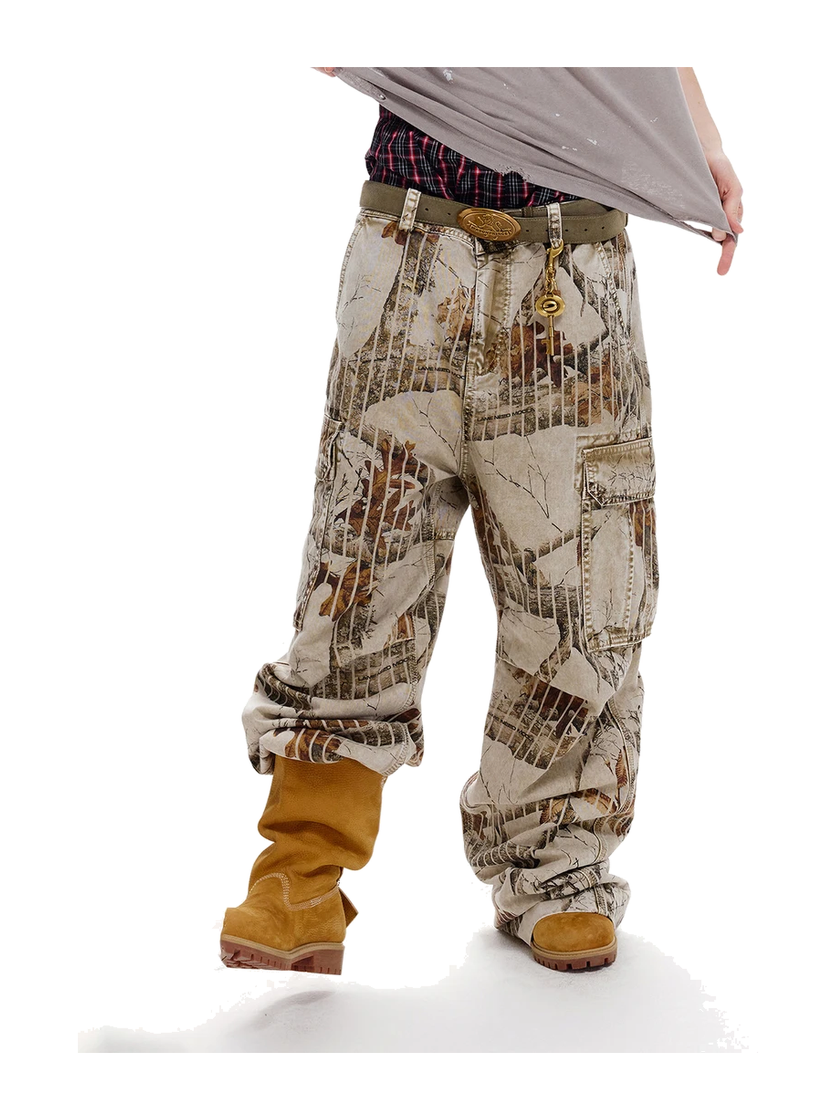 Artisan-Dyed Camo Multi-Pocket Cargo Pants product image 2