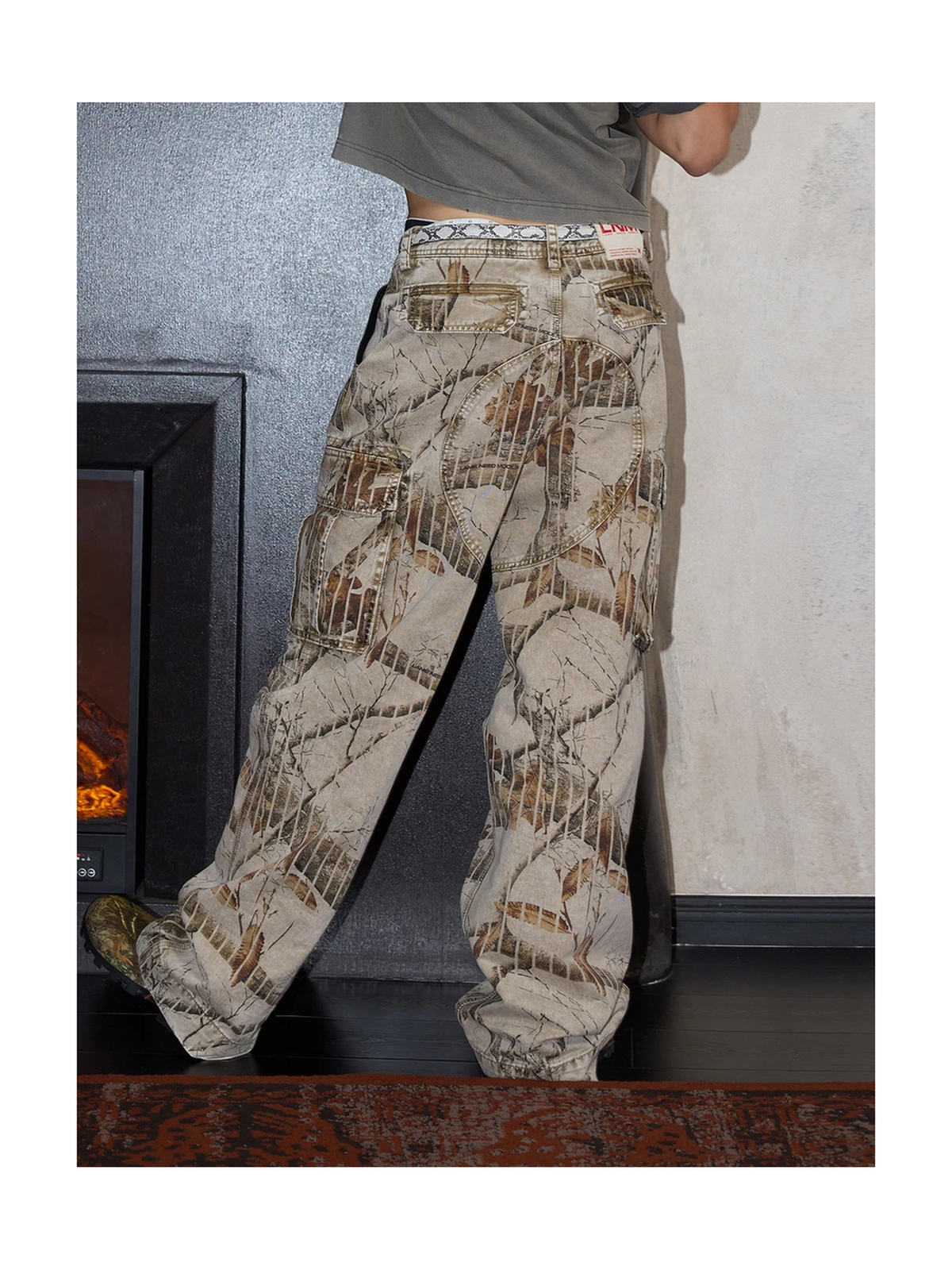 Artisan-Dyed Camo Multi-Pocket Cargo Pants product image 4