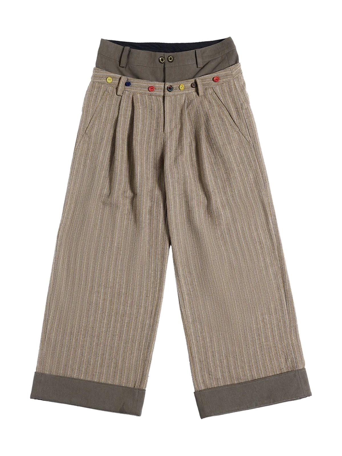Double-Waist Draped Wide-Leg Trousers product image 4